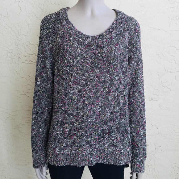 rag & bone Sweaters - Rag & Bone gray marled Lory sweater w/color flecks